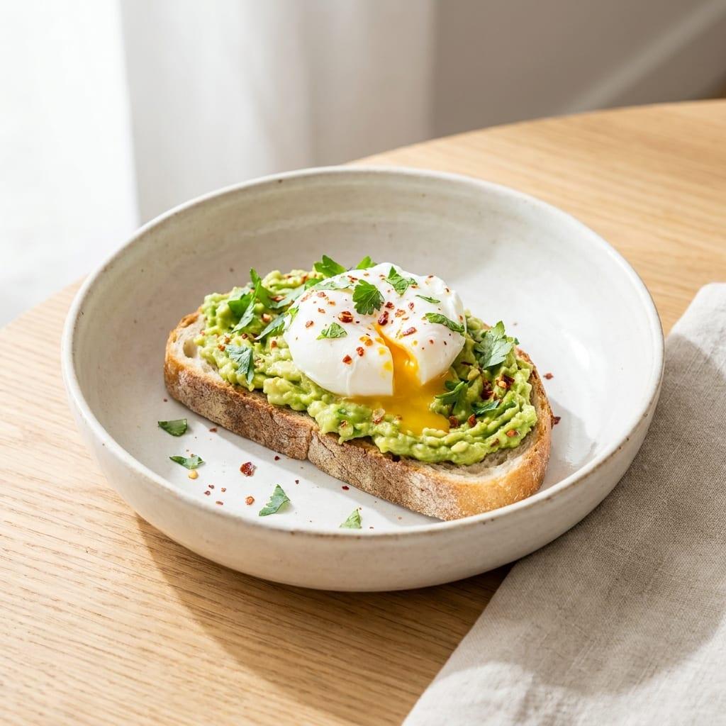 Tartine avocat & œuf poché